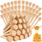 WEFOO 200 PCS Wooden Honey Dipper Sticks, 3 Inch Honey Sticks Mini Honeycomb