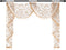NAPEARL Waterfall Valance Window Treatment for Living Room, Two Swags Valance, Kitchen Bedroom Decoration