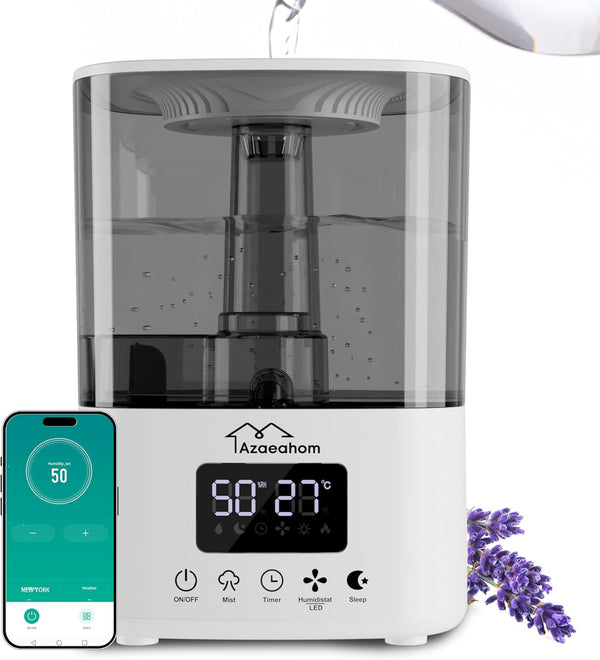Smart Humidifiers for Bedroom, Top Fill 4L Cool Mist Air Humidifier for