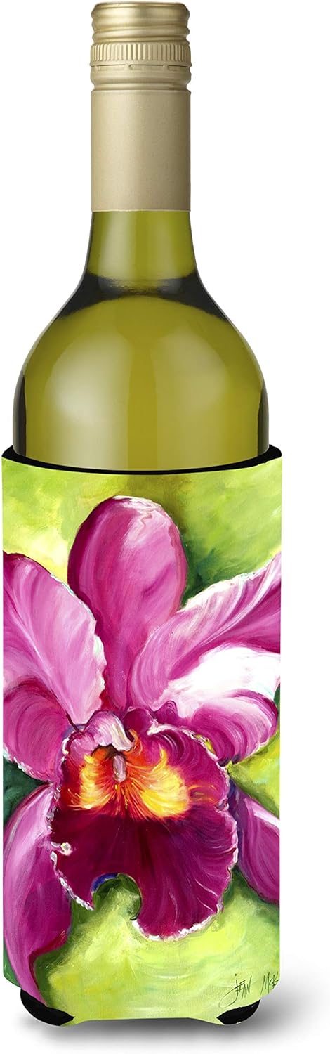 Caroline's Treasures JMK1176LITERK Orchid Wine Bottle Hugger - Machine Washable Collapsible Insulator