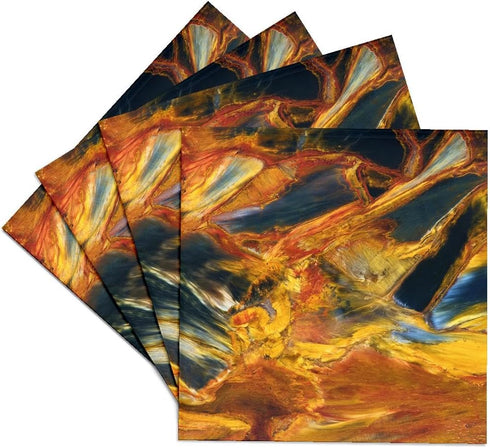 3dRose cst_83365_3 Pietersite Stone in Namibia, Set of 4 Artistic Abstract Jaynes Gallery Ceramic Tile Coasters