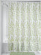 iDesign Vine Bathroom Shower Curtain, Waterproof PEVA, 72" x 72", Green/White