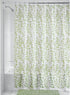 iDesign Vine Bathroom Shower Curtain, Waterproof PEVA, 72" x 72", Green/White