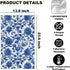 Blue Leaves 4 Pcs Artistic Floral Kitchen Towels, Traditional Art Decorative Absorbent Microfiber Dish Cloth Tea Towel