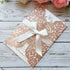20PCS 5.12 x 7.28'' Laser Cut Wedding Invitations Cards with Envelopes, Hollow Rose Pocket with Bowknot for Bridal