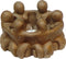 New Age Source Gypsum Cement T-Light Holder, Circle of Goddesses