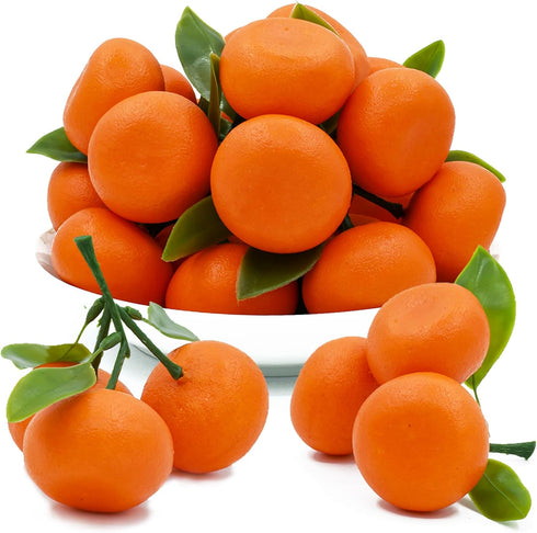 Mini 5 Clusters Artificial Orange Fake Orange Simulation Mini Orange Plastic Fruits