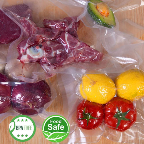 SurpOxyLoc 200 Quart Size Vacuum Freezer Sealer Bags, 8"x12", BPA Free, Heavy Duty, Sous Vide Safe, Pre-Cut for Any