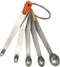 Measuring Spoons Set of 5, Tiny Stainless Steel with Silicone Handle, for Dry or Liquid Ingredients