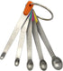 Measuring Spoons Set of 5, Tiny Stainless Steel with Silicone Handle, for Dry or Liquid Ingredients