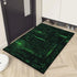 Washable Area Rug, Binary Code Design Entryway Doormat Faux Wool Non-Slip Low-Pile Carpet for Indoor Kitchen Bathroom