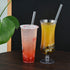 ALINK Reusable Clear Smoothie Straws - 10 in x 10 mm Jumbo Tritan Hard Plastic Drinking Straws, Pack of 6 with Cleaning