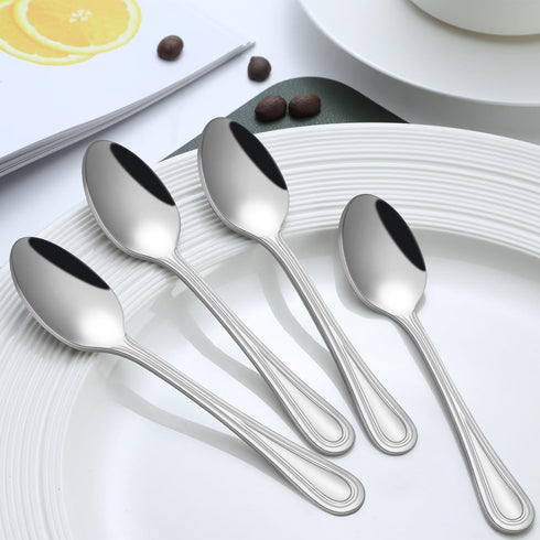 24 PCS 4.7 Demitasse Espresso Spoons Set, Stainless Steel Small Spoons for Coffee Bar, Dishwasher Safe
