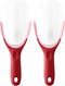 Spring Chef Red Magnetic Ice Scoop for Freezer Bin, Flexi-Plastic Scoopers for Food, 2 Pack