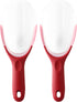 Spring Chef Red Magnetic Ice Scoop for Freezer Bin, Flexi-Plastic Scoopers for Food, 2 Pack