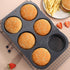 MUJUZE Hamburger Bun Pan, 6 Cavity Nonstick & Heat Resistant Mold for Homemade Burger Buns