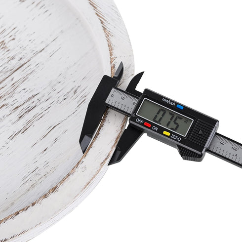 Countertop Romadedi Rustic Wooden Tray Candle Holder - Round Wood Decorative Pillar Candle Tray for Coffee Table