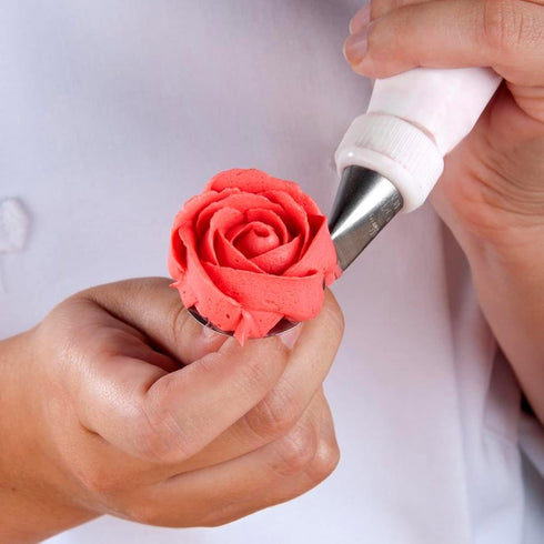 7 Pieces Rose Flower Piping Tips Set, Cake Decorating Tips and Icing Nozzles for Cupcake Decorating Kit