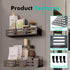 SETBAOO 2 Pack Magnetic Spice Rack for Refrigerator, Black Magnetic Shelf and Fridge Kitchen Cabinet Organizers Storage