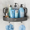 TAILI Corner Shower Caddy with Suction Cup Hooks, Aluminum Corner Shelf Basket,No-Drilling
