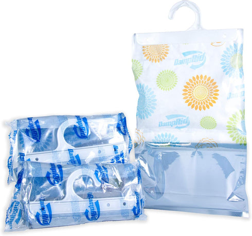 DampRid Hanging Bag Moisture Absorber, Pack of 3 (16 oz. each), Blue