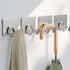 susswiff 4-Pack Adhesive Shower Hooks for Inside - Extra Sticky Stainless, Razor Holder Shower Accessories, Wall