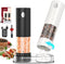 CIRCLE JOY Electric Salt and Pepper Grinder Set Rechargeable Salt and Pepper