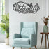 Family Metal Wall Decor Word Sign, Black Family Makes This House A Home Art, Butterflies Love Heart Wall Hanging