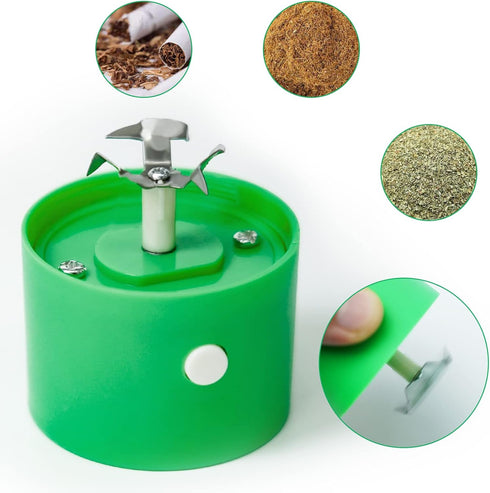 Electrical Metal Aluminum Herb Tobacco Grinder, Cracker Crusher Spice Smoke Grinders 1 PC (Green)