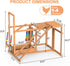 Chicken Coop, Chicken Perches with Swing Toy & Ladder & Platforms & Food Storage, Poultry Coop Cage Accessory Toy