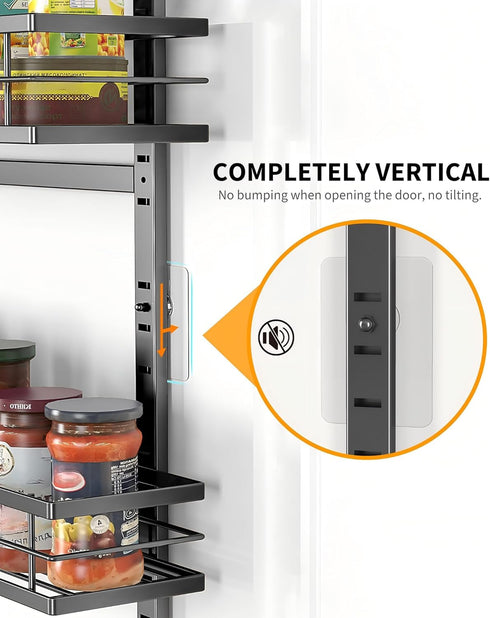 9-Tier Moforoco White Over The Door Pantry Organizer, Pantry Organization And Storage, Metal Hanging Spice Rack Shelves