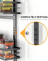 9-Tier Moforoco White Over The Door Pantry Organizer, Pantry Organization And Storage, Metal Hanging Spice Rack Shelves