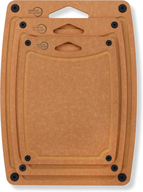 Mercer Culinary Composite Cutting Board, 11 3/4" x 9 1/4", Small with Silicone Feet and Integrated Channel