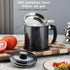 Berglander Black Bacon Grease Container with Strainer, 47oz/1.4L Stainless Steel Oil Storage with Fine Mesh Strainer