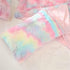 Plush Standard/Queen Pillowcase 2 Pack, Rainbow Tie Dye Super Soft Fluffy Faux Fur Pillow Cases with Zipper