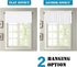 H.VERSAILTEX 2 Panels White Valance for Windows | Natural Blackout Curtains for Small Windows, 52" W x 18" L