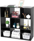 9 5 ZenStyle Cube Storage Shelf Organizer, Wooden Bookshelf System Display Cube Shelves Compartments, Customizable W/
