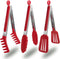 HST 3 Pack Kitchen Tongs, Non Stick Stainless Steel 9 Inch Tongs with Silicone Tip for Cooking BBQ Baking