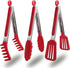 HST 3 Pack Kitchen Tongs, Non Stick Stainless Steel 9 Inch Tongs with Silicone Tip for Cooking BBQ Baking