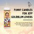 Goldblum Celebrity Glass Jar Candle – Unscented Handmade Soy Wax Votive Candle – Unique Gift for Movie Lovers – 8 Inch
