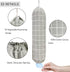 SYIPO Plastic Bag Holder, Wall Mount Organizer for Grocery Storage with Drawstring (Check Gray)