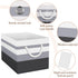 Collapsible Storage Bin, Large Storage Basket for Organizing, 3 Pack with Rope Handles, Gradient Grey Storage Containers