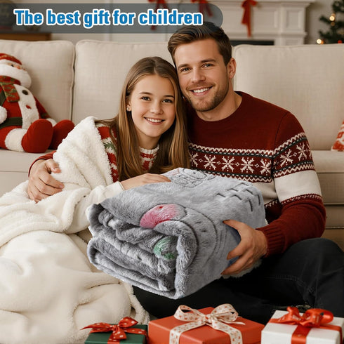 LMKLOP 3-12 40"x 60" Glow in The Dark Monster Truck Blanket for Boys/Girls/Kids/Toddler/Baby, Cute Funny Car Blanket