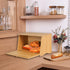 HOMEKOKO Vintage Large Wood Bread Box for Kitchen Counter, Retro Design, Single Layer Bamboo Food Storage Bin