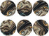 MINIOZE Black Gold Marble Style Coasters Set of 6 Coasters for Drinks Absorbent