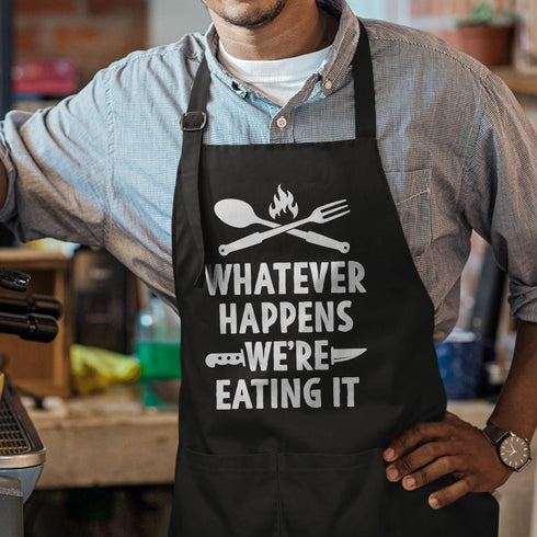 SANDJEST Mens Aprons with Pockets - Funny BBQ Kitchen Cooking Aprons for Birthday Christmas Gifts