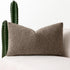MIULEE Textured Boucle Throw Pillow Cover Dark Brown Accent Solid Lumbar Pillow