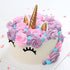 9625321410 Unicorn Cake Topper - Reusable Gold Unicorn Horn, Ears, Eyelashes, Party Decoration Set for Baby Shower,