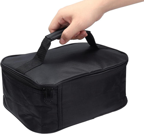 KIMISS Portable Mini Car Microwave 12V Electric Oven, Fast Heating Picnic Box for Travel & Camping, Black