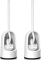 TRENTI Toilet Brush, 2 Pack Toilet Brush and Holder Set with Durable Curved